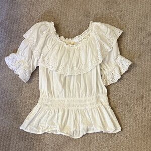Universal Thread White Ruffle Blouse